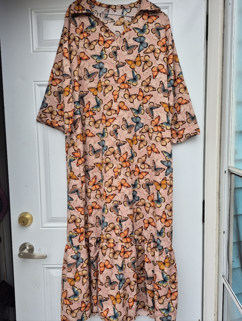 Flowy Butterfly Girlhoodcore Y2K Summer Maxi Soft Grunge Shift Dress XL